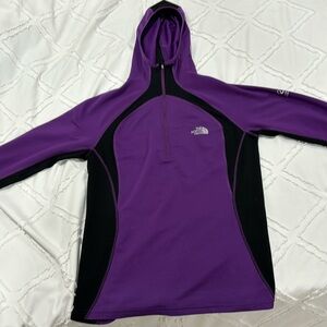 purple north face half zip pull over!